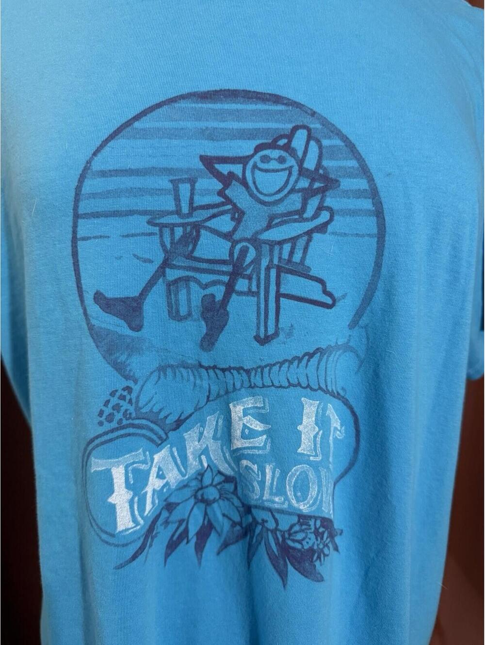 Life is Good Take It Slow Graphic T Shirt Womens Size XXL Short Sleeve